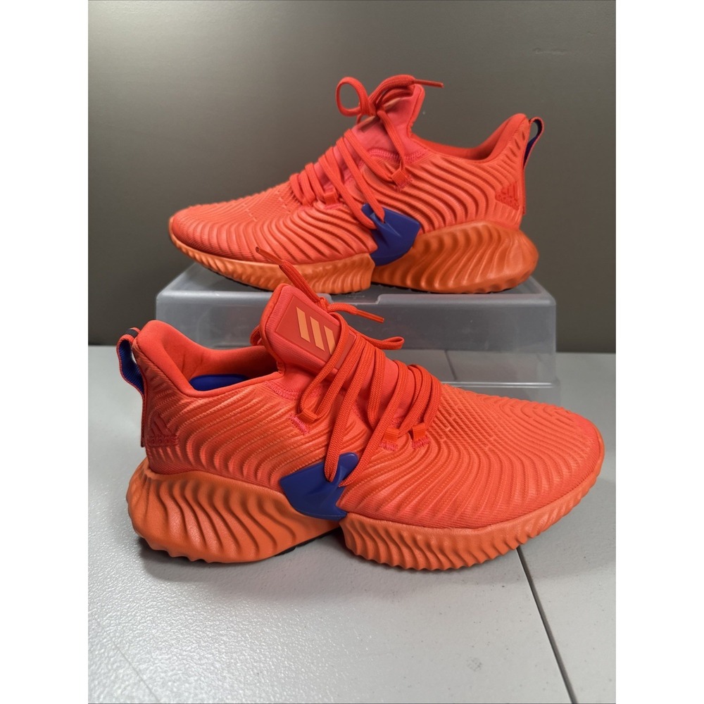 NWOT Adidas AlphaBounce Instinct Hi-Res Mens Running Shoes Orange Blue Us Size 8